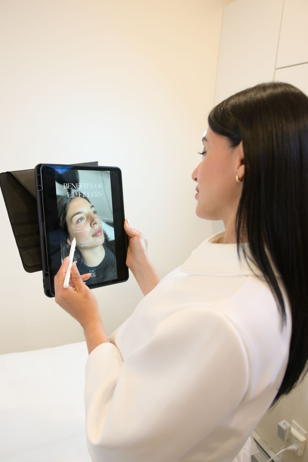 Hyaluronic acid lip filler treatment at NYC Skincare Studio